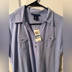 Karen Scott, size XL, blue top